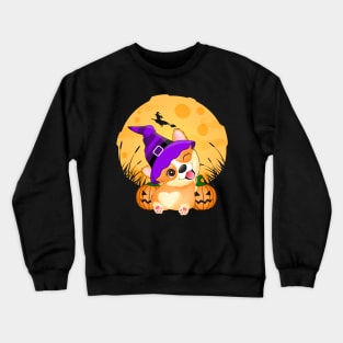 Halloween Corgi Witch Crewneck Sweatshirt